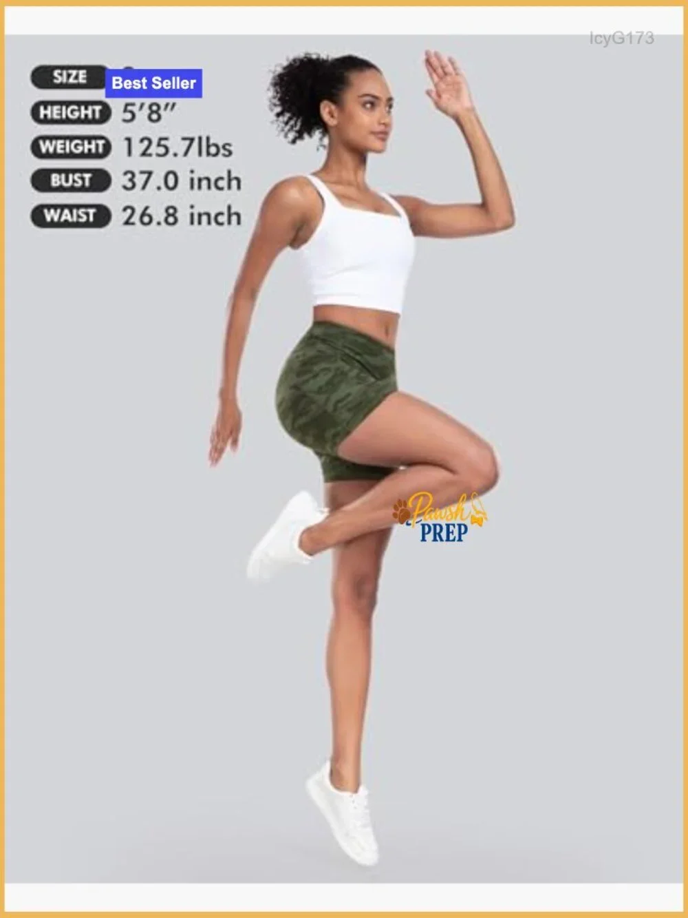 High Waist Biker Yoga Shorts with Pockets 5 Inch Workout Spandex Athletic